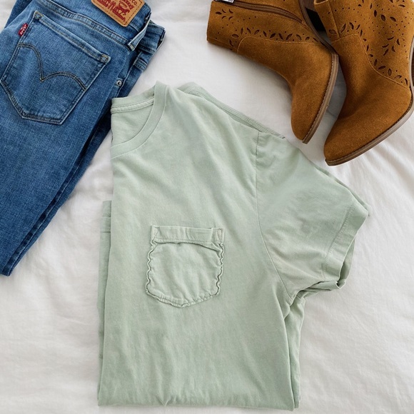 J. Crew Tops - J. Crew / Mint Green Pocket Tee